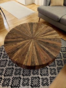 Uniikki puinen sohvapöytä