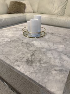 Italialainen design sohvapöytä (raakaleikattu marmori)